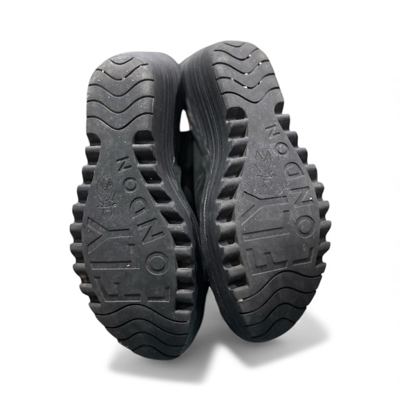 FLY LONDON Sandal black  Yata Knot Peep Toe Slingback Wedge Heel 38 US 8.5 - Picture 2 of 9